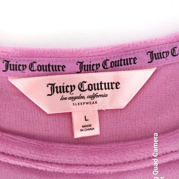 Juicy Couture 2pc Pajama Short & Shirt Lavender Logo Sleepwear Set - Picture 6 of 7